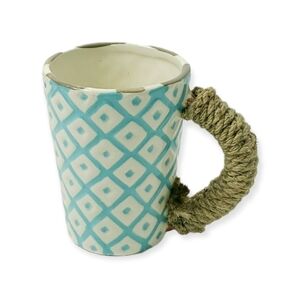 Mud pie jute rope wound handle mug x 2